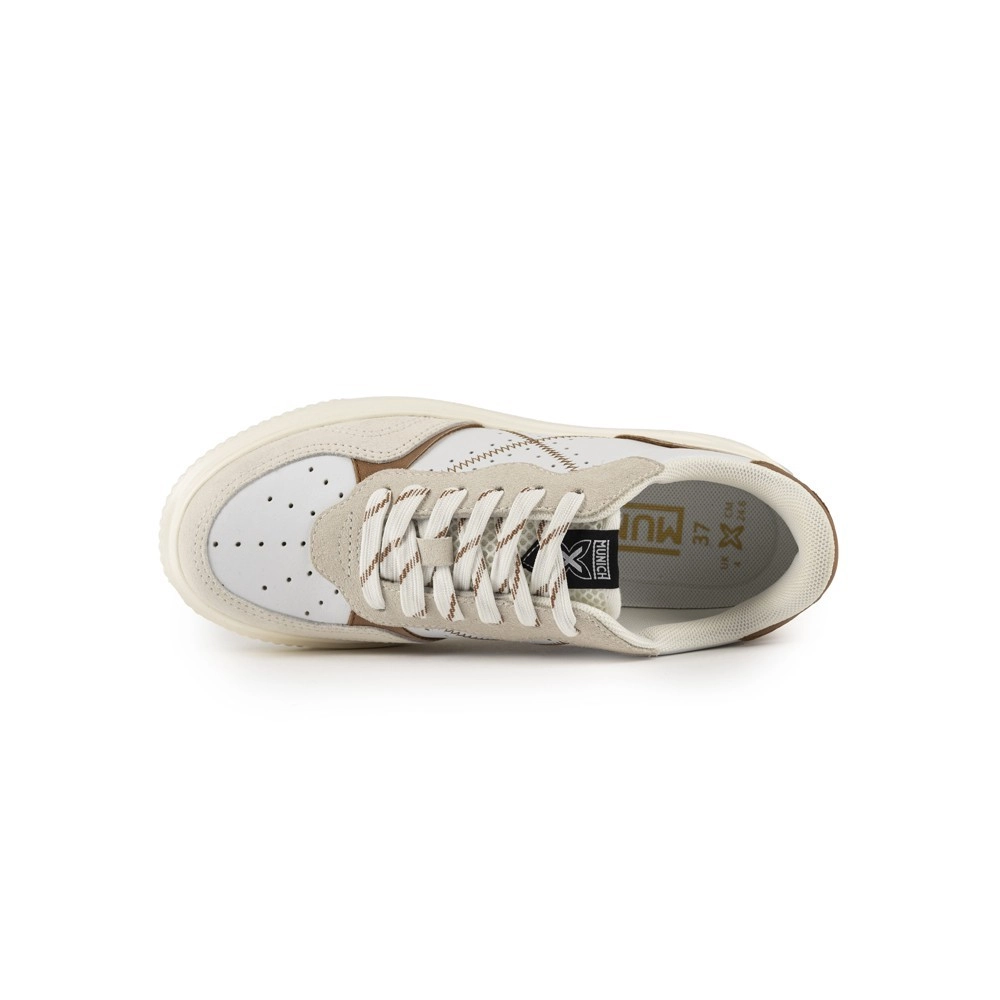 Miniatura 3.0 de T&ecirc;nis Feminino Suggar Branco/Marrom Munich