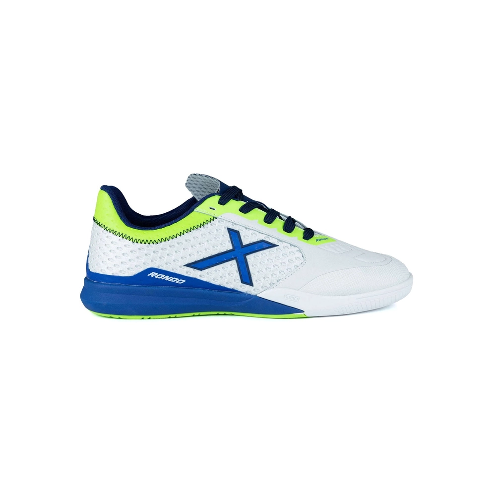 Chuteira Futsal Rondo Branco / Azul
