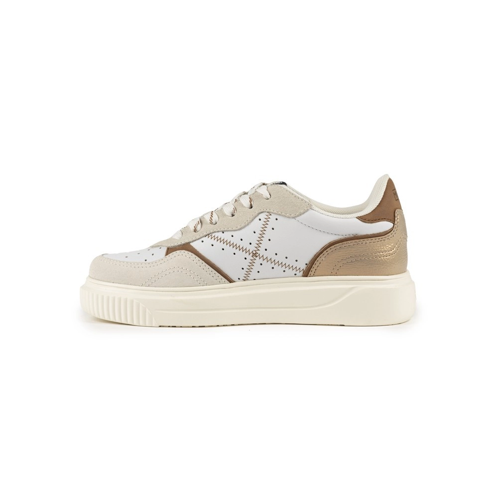 T&ecirc;nis Feminino Suggar Branco / Marrom