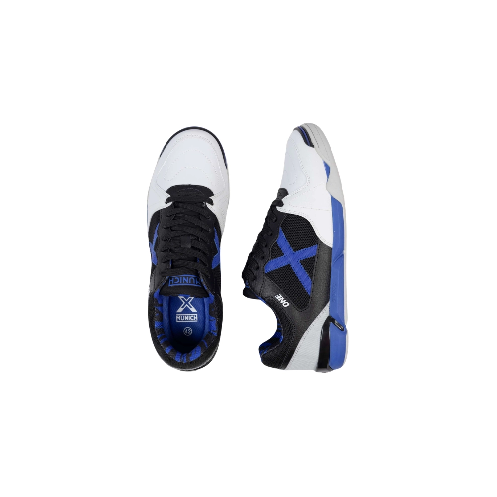 Miniatura 5.0 de Chuteira Futsal One Preto/Azul Munich