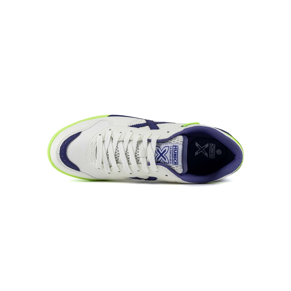 Miniatura 3.0 de Chuteira Futsal Continental V2 Branco/Azul Munich