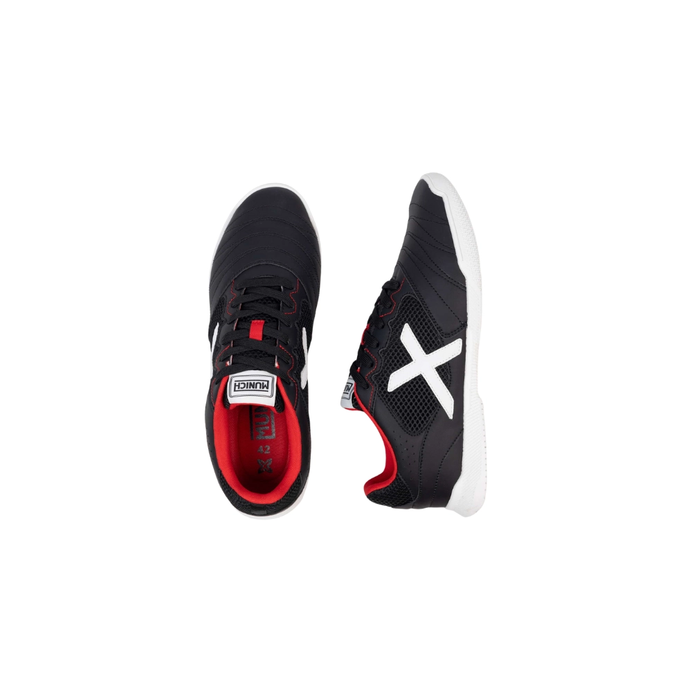 Miniatura 5.0 de Chuteira Futsal Debut Preto/Vermelho Munich