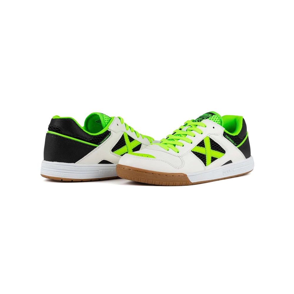 Miniatura 5.0 de Chuteira Futsal Continental V2 Branco/Preto Munich