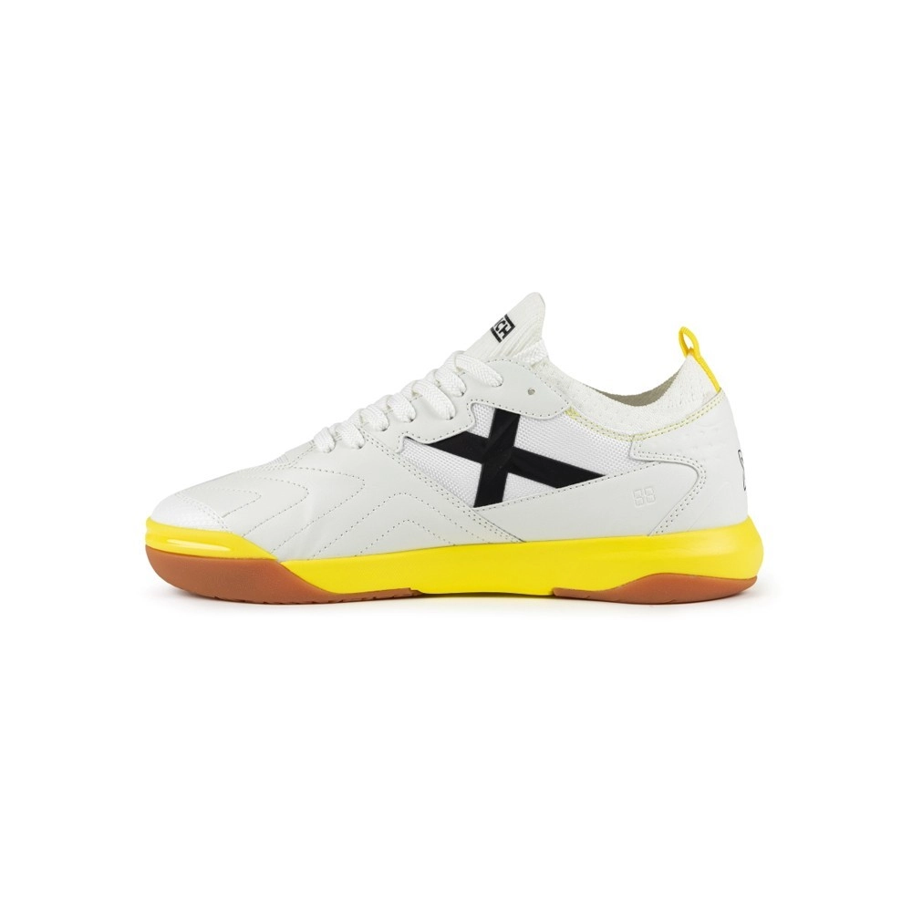 Chuteira Futsal Gresca 2.0 Branco / Amarelo