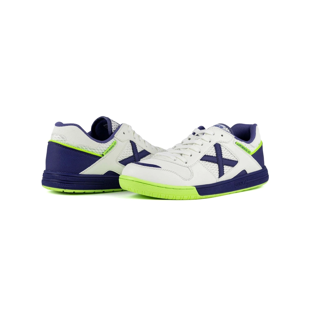 Miniatura 5.0 de Chuteira Futsal Continental V2 Branco/Azul Munich