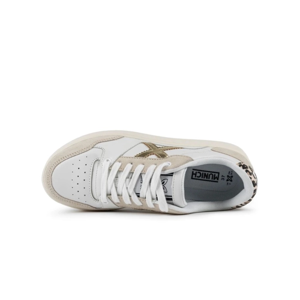 Miniatura 3.0 de T&ecirc;nis Feminino Legit Branco/Dourado Munich