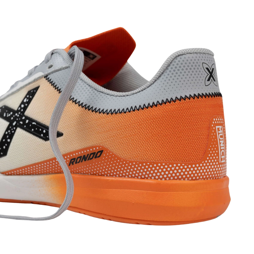Miniatura 6.0 de Chuteira Futsal Rondo Cinza/Laranja Munich
