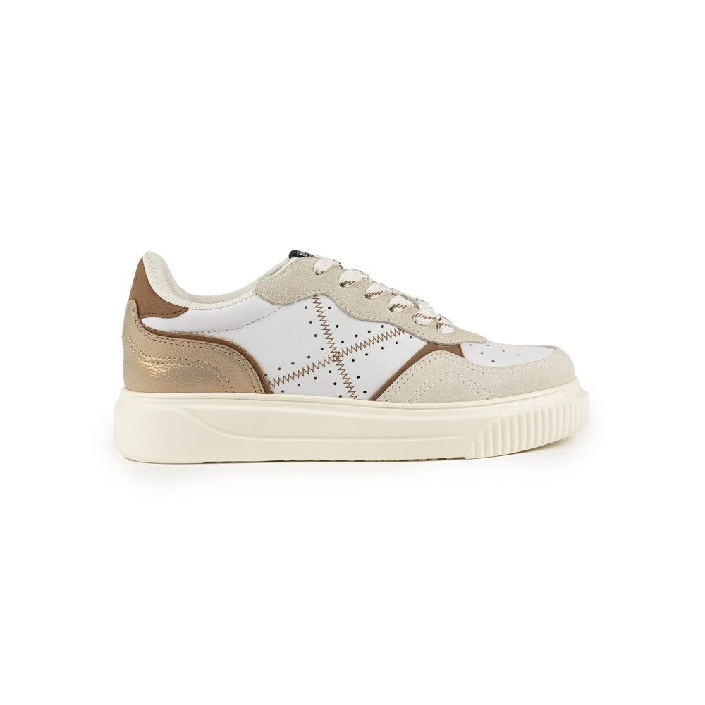 T&ecirc;nis Feminino Suggar Branco / Marrom