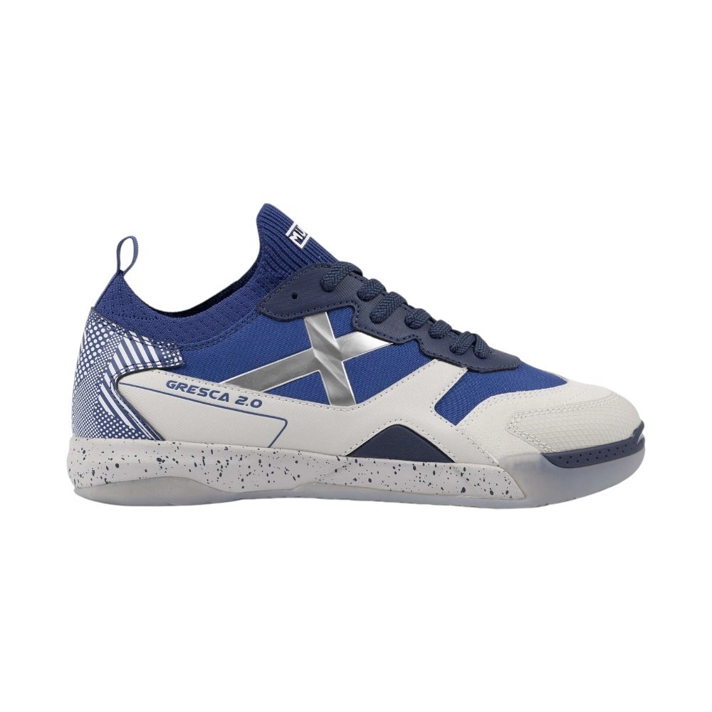 Chuteira Futsal Gresca 2.0 Azul / Prata