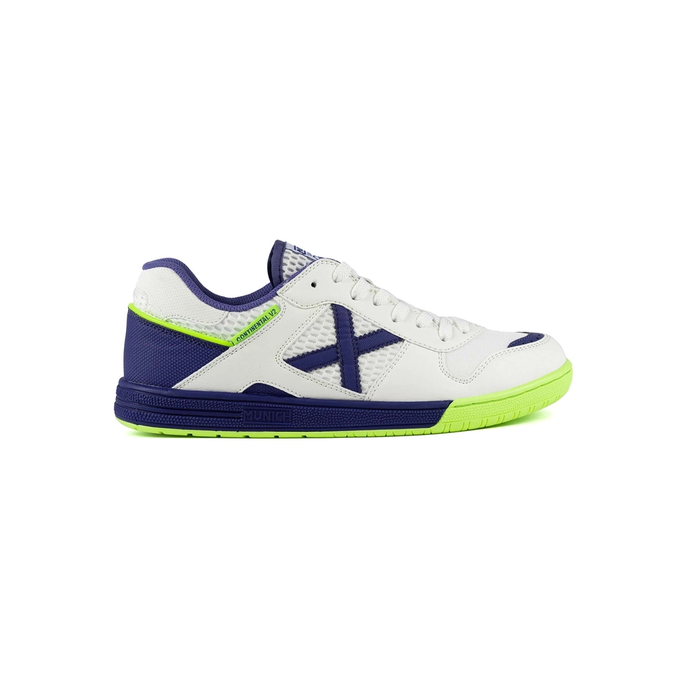Chuteira Futsal Continental V2 Branco / Azul