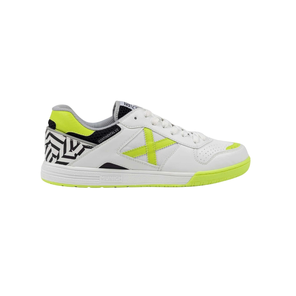 Chuteira Futsal Continental V2 Branco / Amarelo