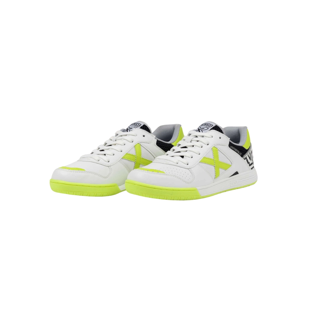 Miniatura 4.0 de Chuteira Futsal Continental V2 Branco/Amarelo Munich